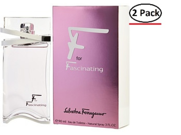 F FOR FASCINATING by Salvatore Ferragamo EDT SPRAY 3 OZ (Package Of 2)
