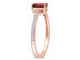 1/2 Carat (ctw) Garnet Heart Promise Ring in 10K Rose Pink Gold with Diamonds - 9