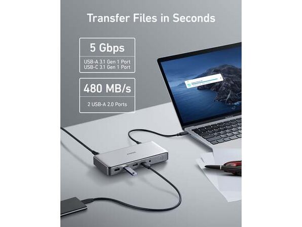 Anker 563 USB-C 10-in-1 Docking Station | StackSocial