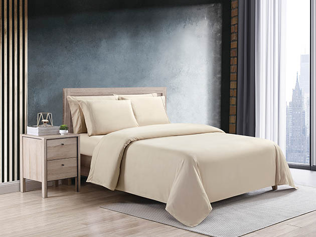 Kathy Ireland 1266FLSD Full Size Cool Max Ultra Soft Sheet Set, Sand - 6 Piece