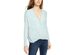 Polly & Esther Women's Juniors' Surplice-Neck Top Green Size X-Large