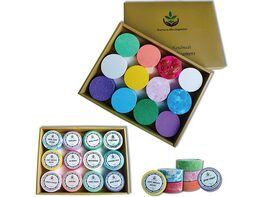 Aromatherapy Shower Steamers Gift Set with 12 Essential Oils Organic by Nurture Me