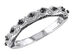 Black Diamond Ring 1/8 Carat (ctw) in 10k White Gold - 10