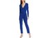 1. State Women's Belted Long Sleeve Jersey Jumpsuit  Blue Size Extra Large
