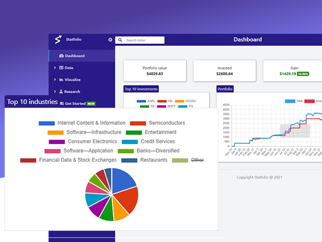 Statfolio Portfolio Tracker: Lifetime Subscription