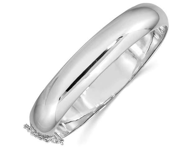 Hinged Bangle in Sterling Silver (11.0mm)