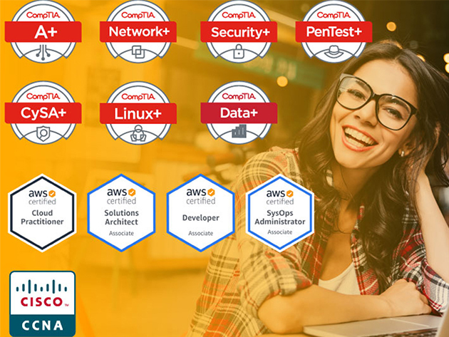 The 2022 CompTIA & AWS, Cisco Certification Paths Bundle: Lifetime Access |  Sns-Brigh10