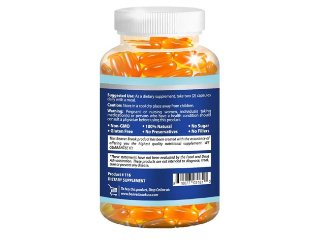 Beaver Brook Fish Oil with Omega 3, Softgels, Dietary Supplement - 60
