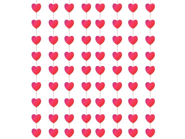 Beistle Heart Stringer Party Accessory for Valentines Day, Birthday, Bridal Showers 6 Feet 6 Inches - 1 Count