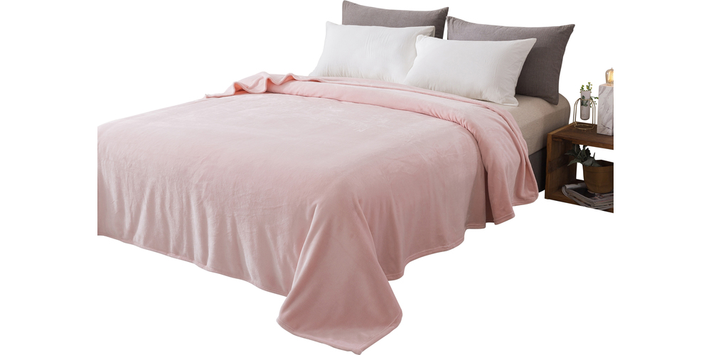 Style Basics Silky Soft Thick Plush Blanket (Pink/King)