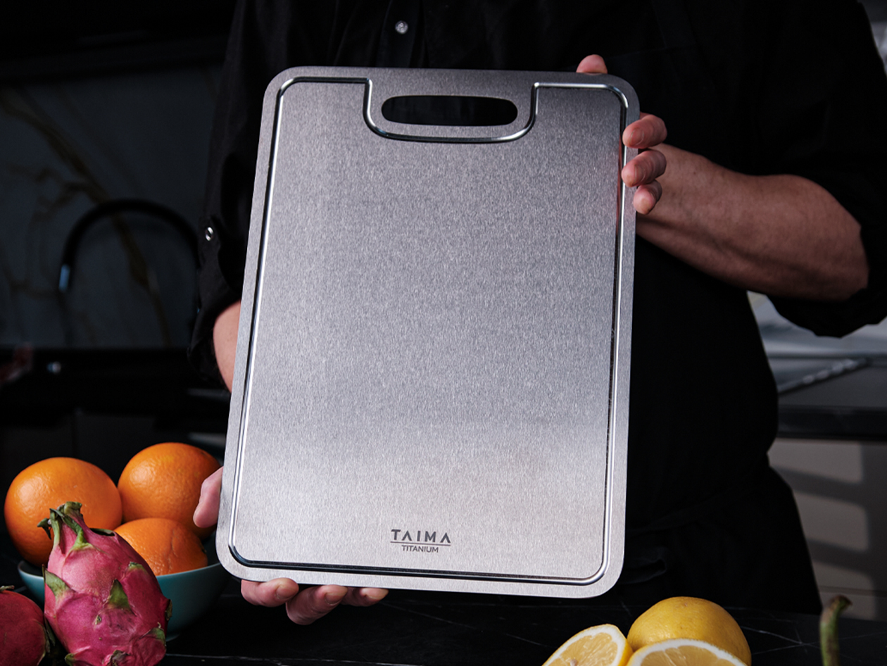 Taima Pure Titanium Cutting Board V2 (Large, 18" x 12")