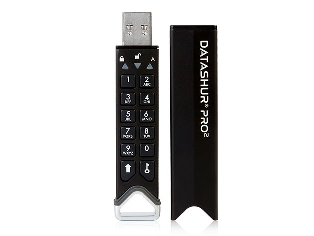 datAshur® PRO² 256-bit Encrypted USB 3.2 Flash Drive (512GB)
