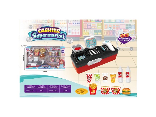 Cash Register for Kids with Play Food