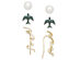 Inspired Life Gold Tone 3 Piece Set Freedom Inspired Earrings