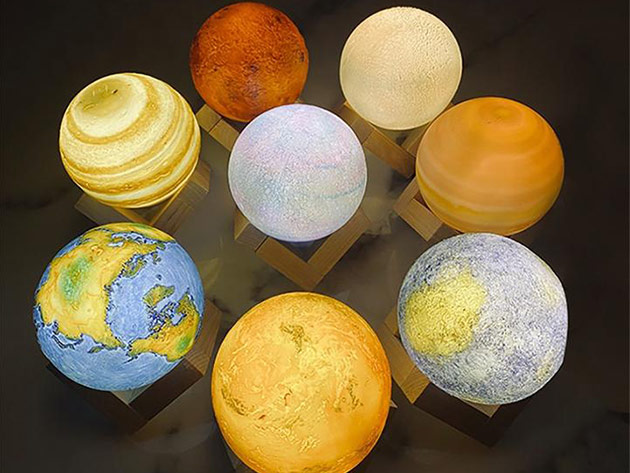 The Original 8-Planet Color Lamps Set