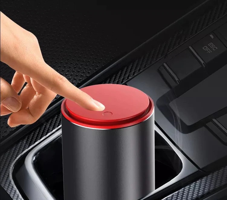 Car Cup Holder Garbage Can +2 Rolls Garbage Bags Red Gadget Hacks