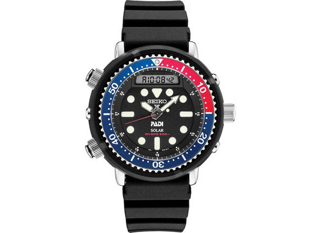 Seiko SNJ027 Prospex inchArnie inch Tuna Dive Watch - Black