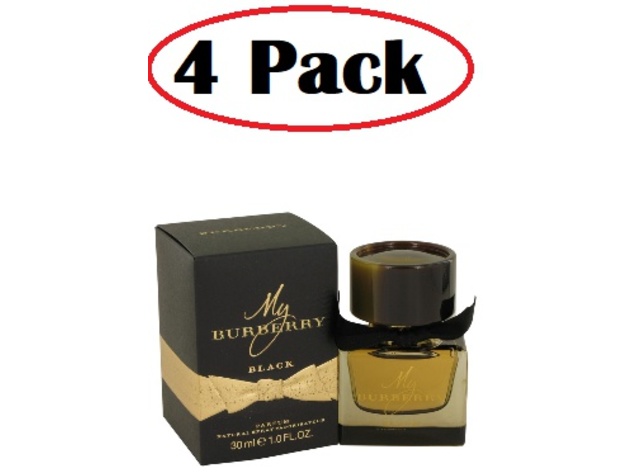 4 Pack of My Burberry Black by Burberry Eau De Parfum Spray 1 oz