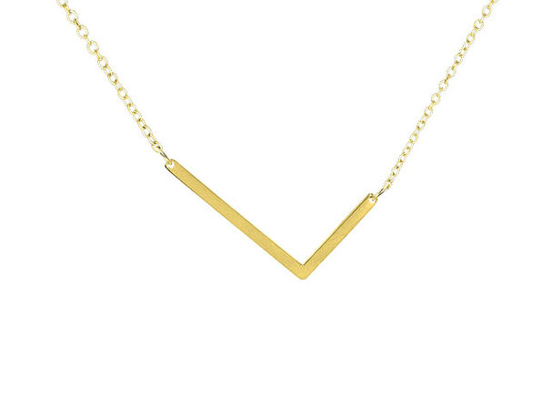18K Gold Plated Letter L Necklace Joyus
