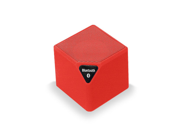 Bluetooth Portable Mini Qube Speaker (Red)