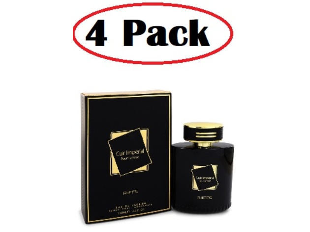 4 Pack of Cuir Imperial by Riiffs Eau De Parfum Spray 3.4 oz
