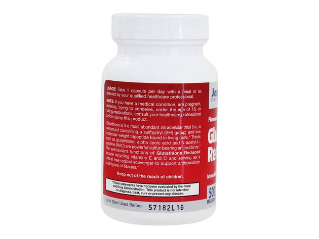 Jarrow Formulas - Glutathione Reduced 500 mg. - 60 Capsules