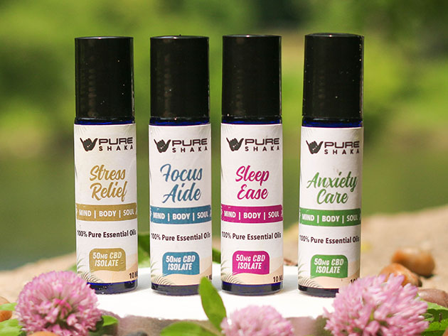 100% Pure Essential Oils with CBD: 4-Pack