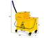 Costway Commercial Mop Bucket Side Press Wringer on Wheels 21 Quart Yellow w/ Panel 