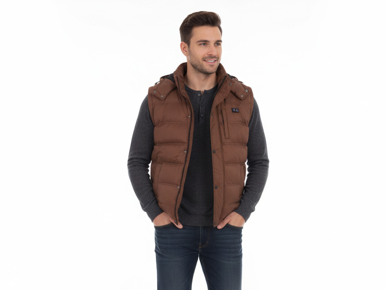 Men's Helios Hybrid Heated Coat with Power Bank (Mocha/3XL)