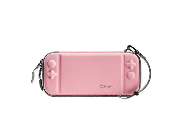 tomtoc Slim Carrying Case with 10 Game Cartridges for Nintendo Switch Coral Pink