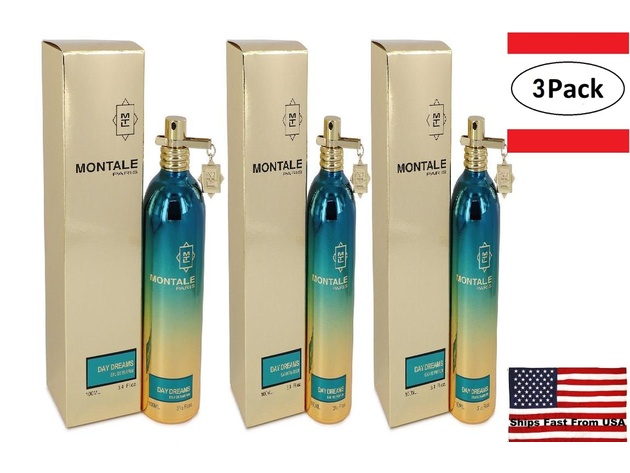 3 Pack Montale Day Dreams by Montale Eau De Parfum Spray (Unisex) 3.4 oz for Women