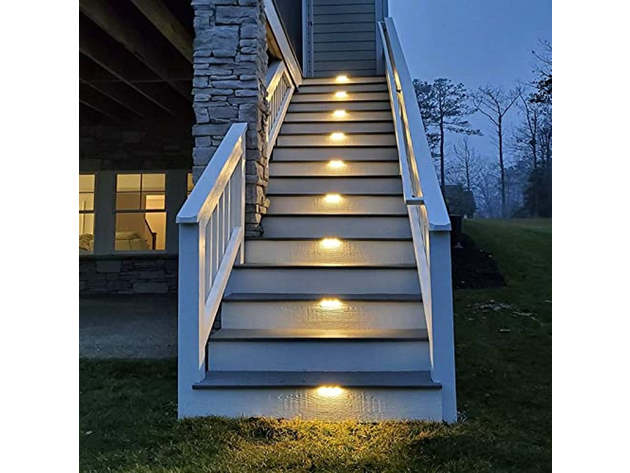 Solar Waterproof Led Deck Lights 16-Pack  