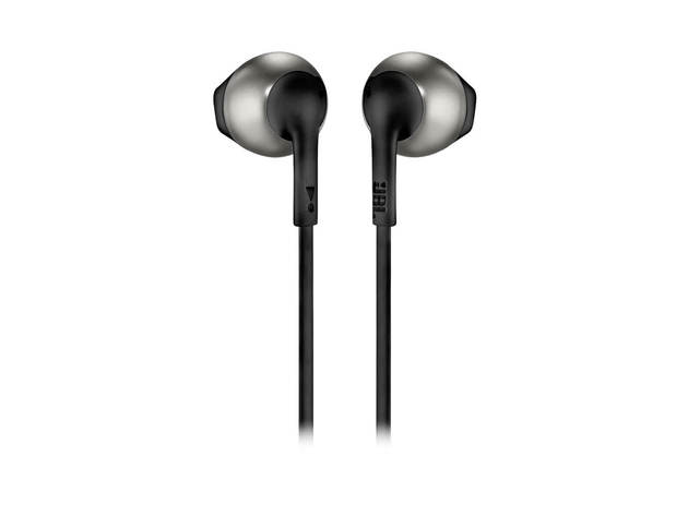 JBL T205BTBLK Tune 205BT Bluetooth Ear-Buds with Three Button Remote and Mic - Black