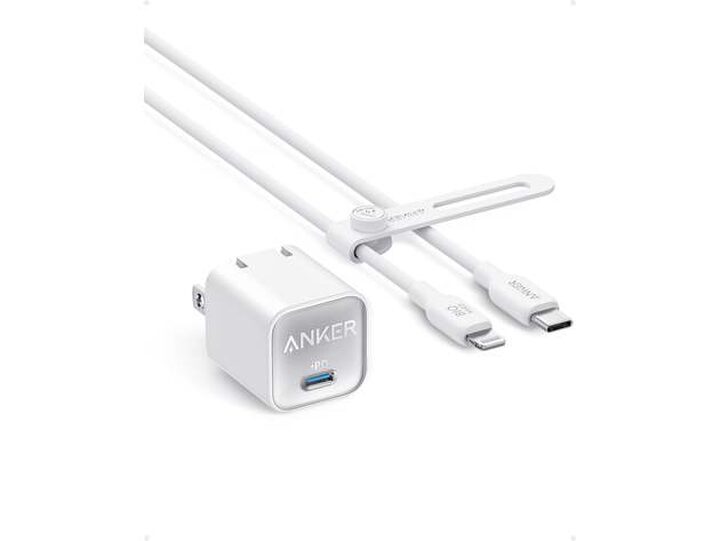 Anker 511 Charger (Nano 3, 30W) with USB-C to Lightning Cable