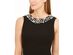 Calvin Klein Women's Petite Faux-Pearl-Trim Sheath Dress Black SIze 12P
