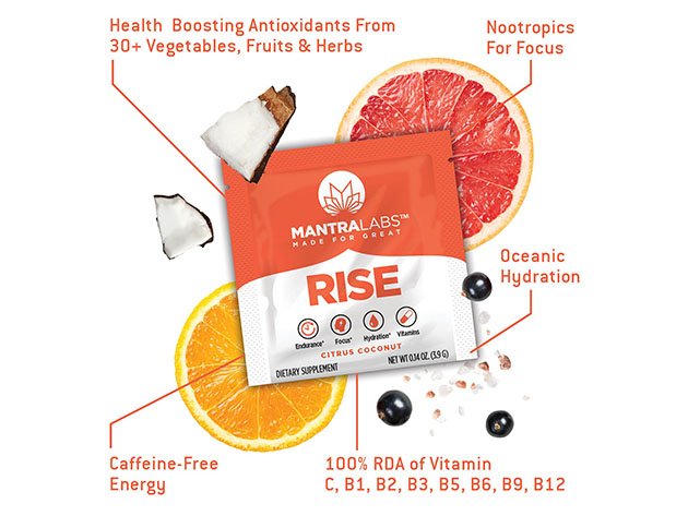 RISE: 30-Day Nootropic Hydration with Vitamins & Antioxidants