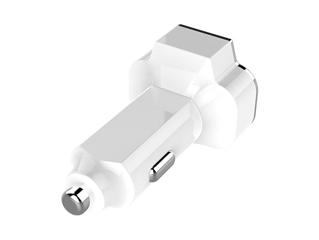 PowerStation 4-Port USB Car Charger (White)
