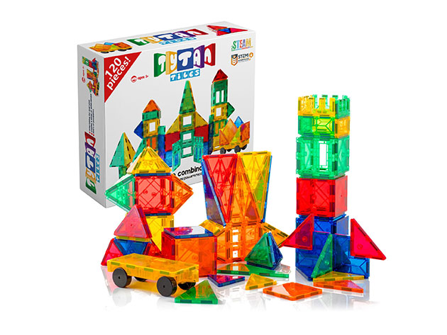 Tytan™ Magnetic Building Tiles with Carrying Bag (120 Pieces)