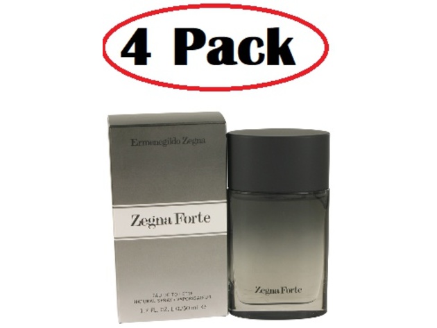 4 Pack of Zegna Forte by Ermenegildo Zegna Eau De Toilette Spray 1.7 oz