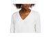 Maison Jules Women's V-Neck Sweater White Size Medium