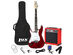 LyxPro 39" Electric Guitar (Left-Handed/Red)