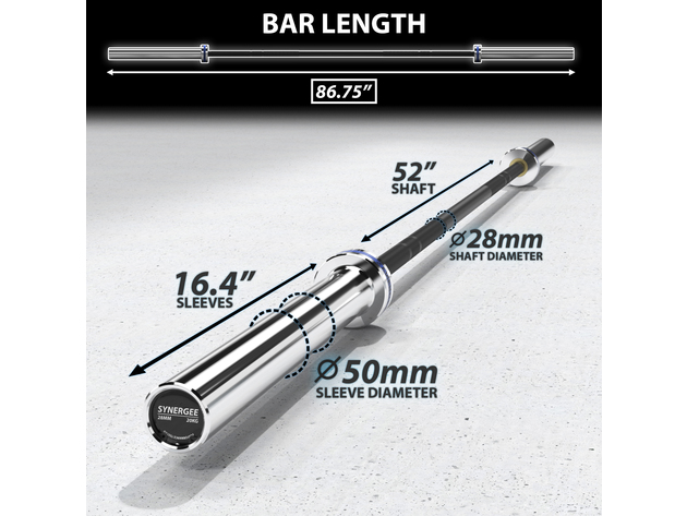 Synergee Open Barbell - 20kg
