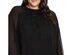 Vince Camuto Women's Embellished Chiffon Blouse Black Size X-Large
