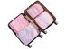 Travel Packing Bags & Storage Cubes: Set of 6 (Pink)
