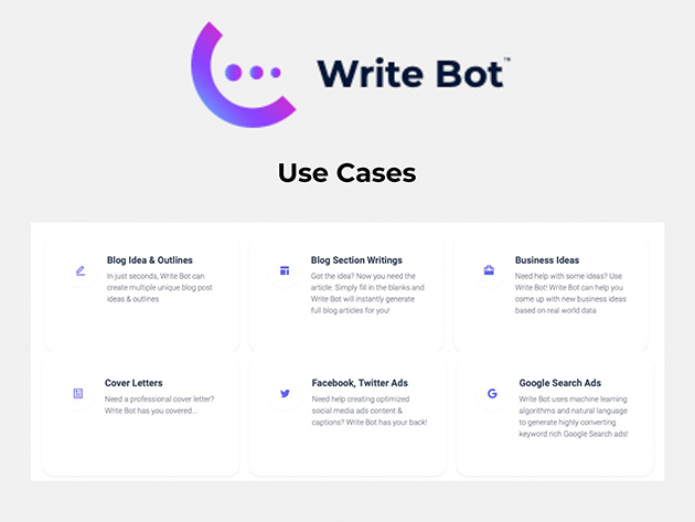 WriteBot™ Harness the Power of AI Content Creation: Lifetime Pro Subscription
