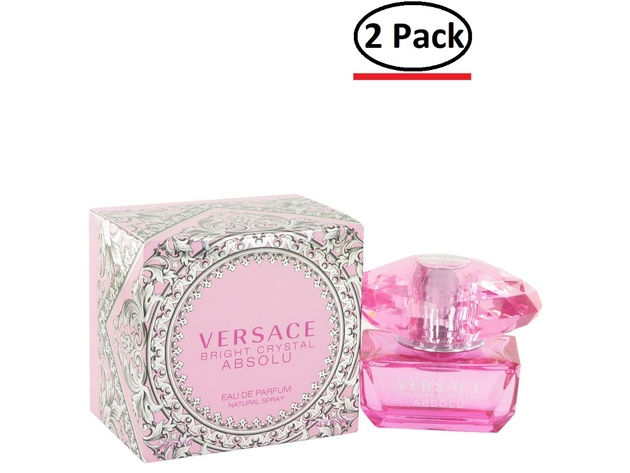 Bright Crystal Absolu by Versace Eau De Parfum Spray 1.7 oz for Women (Package of 2)