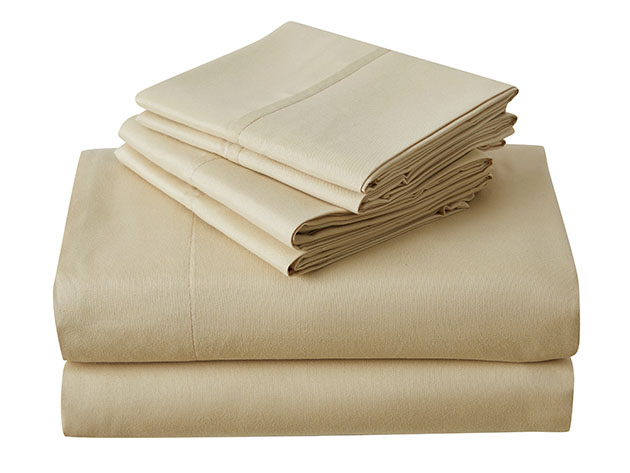 Kathy Ireland 6-Piece Brushed Microfiber Sheet Set (Beige/Full)	