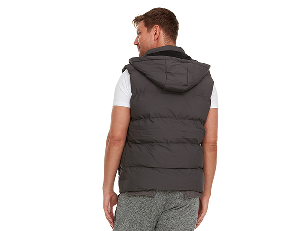 Helios Paffuto Heated Unisex Vest with Power Bank (Gray/Large)