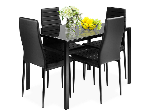 4 chair glass dining table online set