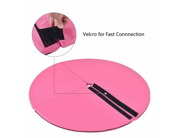 Costway Foldable Pole Dance Mat Yoga Exercise Safety Dancing Cushion Crash  Mat 2'' Thick - Pink